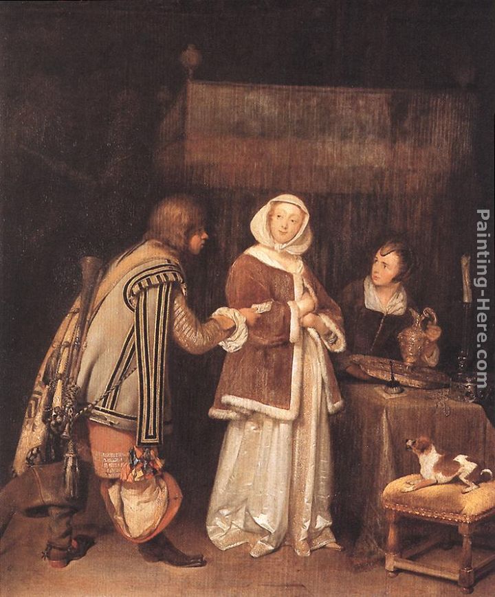 The Letter painting - Gerard ter Borch The Letter art painting